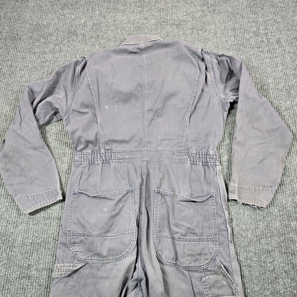Vintage Penneys Big Mac Coveralls Mens 40L Gray Sanforized Herringbone Twill 50s - Picture 16 of 16